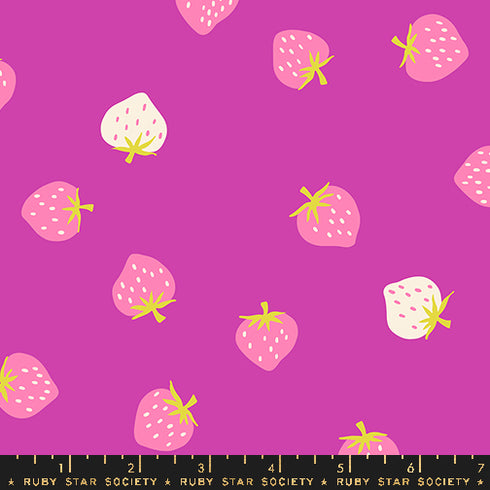Strawberry - Strawberry Toss in Berry RS 3085 18 - Ruby Star Society Sold by the Half Yard